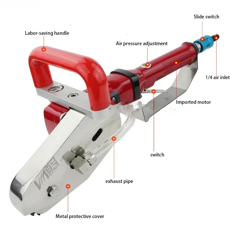 Handheld Pneumatic Waste Paper Stripper Cleaner BM-X8, Industrial Tool for Carton Box Making