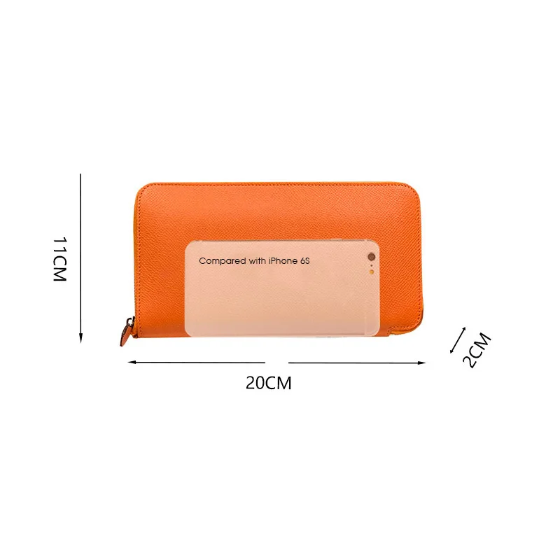 DONNAIN Minimalist Long Wallets Unisex Luxury Calfskin Full Grained Leather Travel Wallets Handmade Y2K Trendy Color Purse