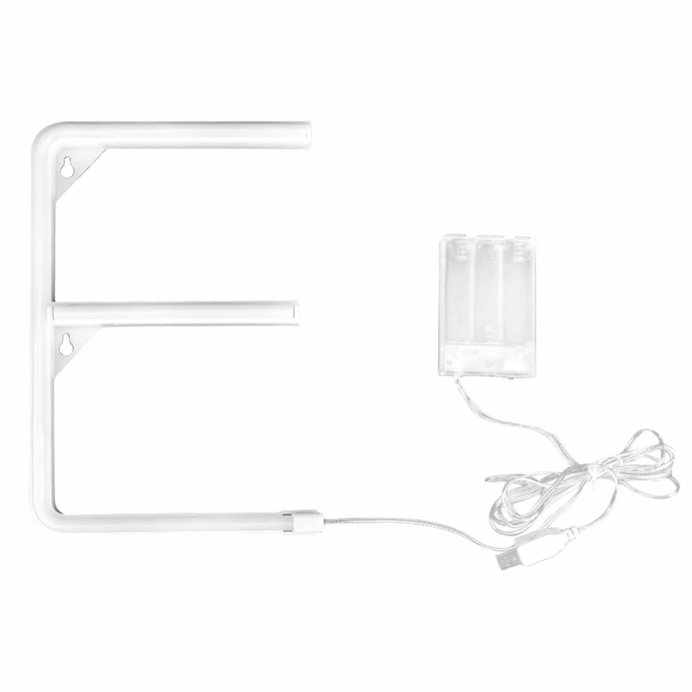 Unique Letter 'E' Shape Neon Letter Light USB Battery Operated Wall Mounted LED Neon Sign Alphabet Neon Art Light Game Room