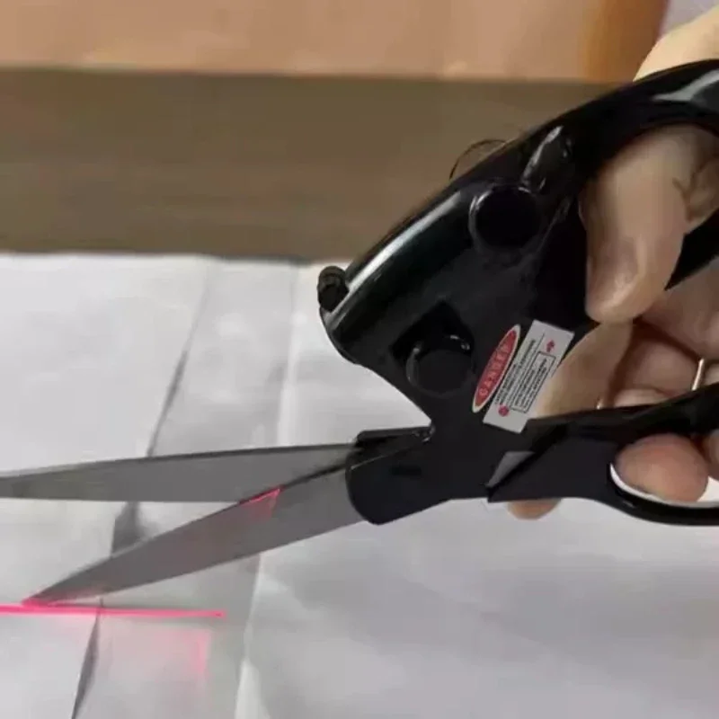 Professional Laser Guided Scissors Fast Straight Cutting For Fabric Sewing Craft Home Gifts Wrapping Shear Tool