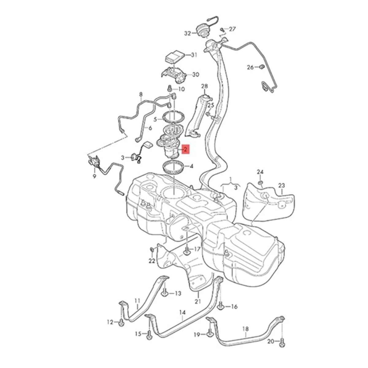 4M0919087G 8W020131 Car Electric Fuel Pump Module Assembly for Audi Q7 4M 3.0 2017-2019