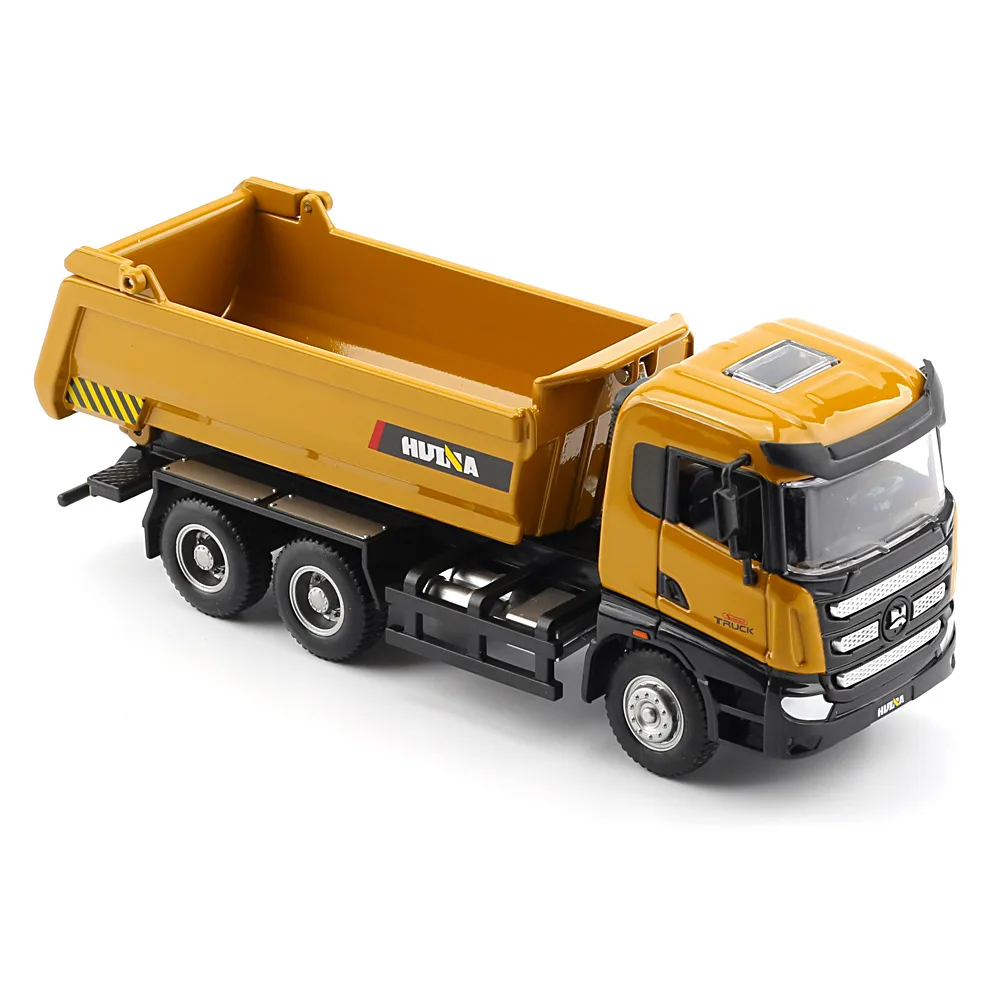 HUINA 1/50 Simulation Alloy Engineering Vehicle Trucks Car Model Construction Unloading Dumper Model Truck Toys Home Decoration