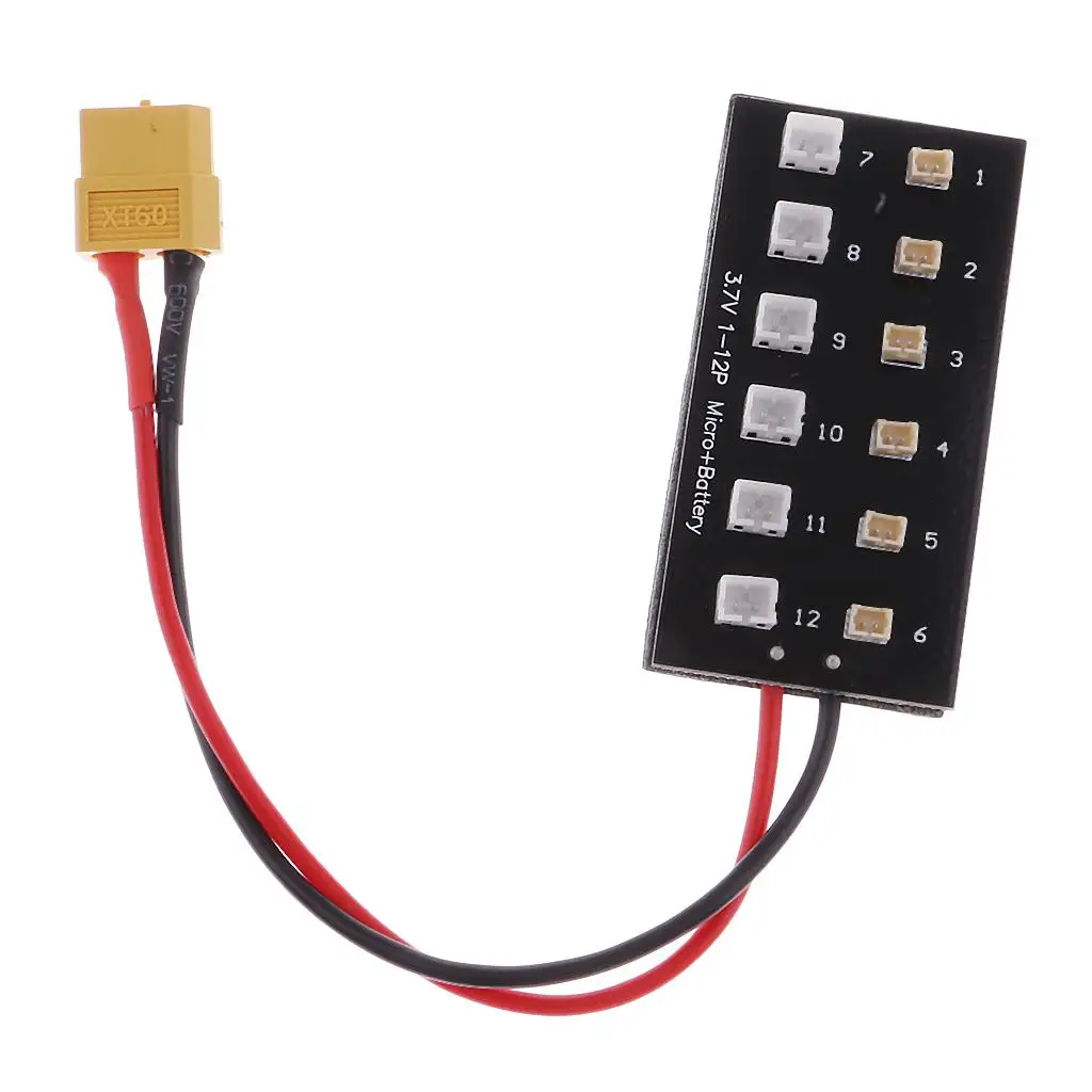 1S Balance Charging Board XT60 Input Parallel Charging Plate Plastic RC Drone Spare Part for Micro JST 1.25