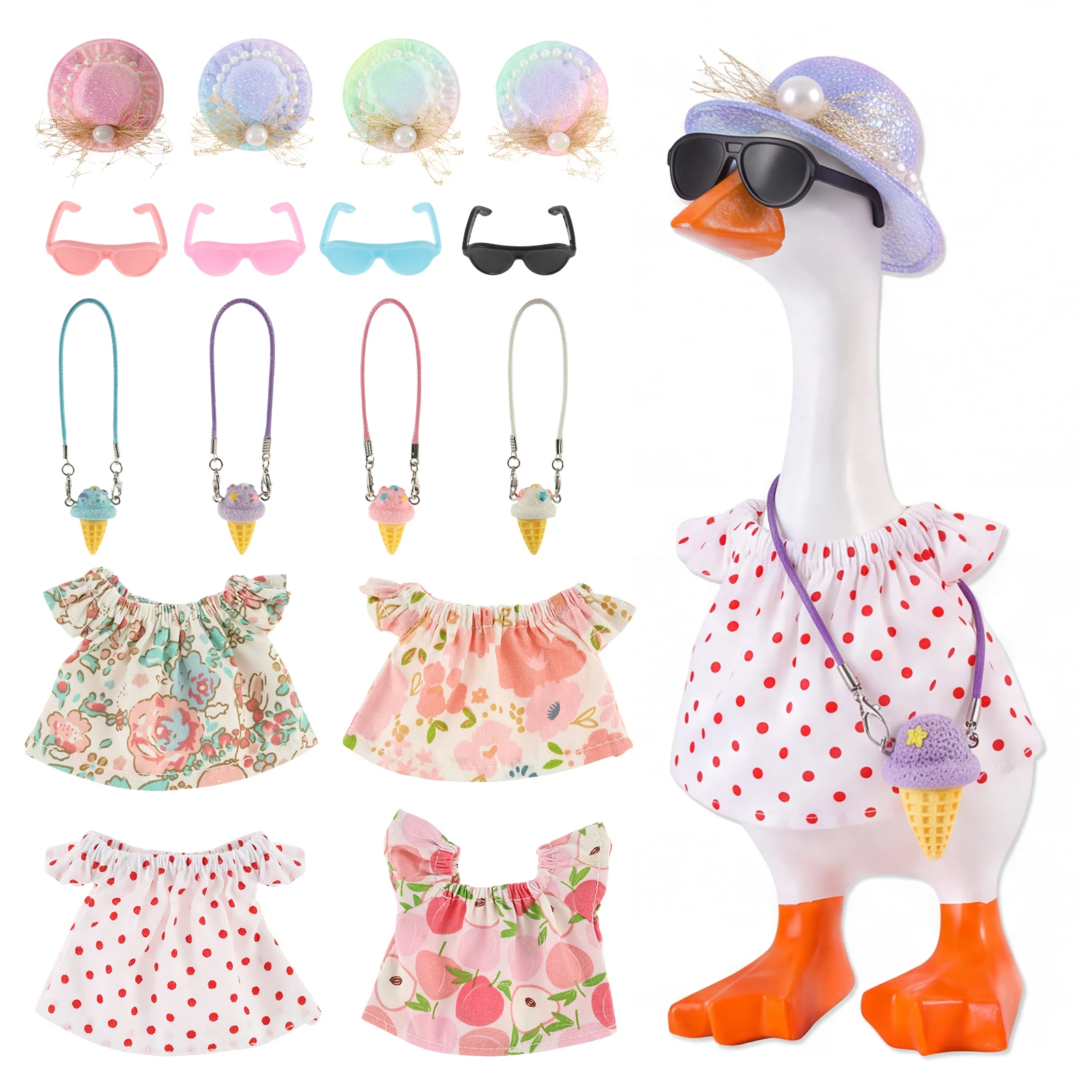 Home Art Textiles - 4 Set Desk Goose Outfit Reusable