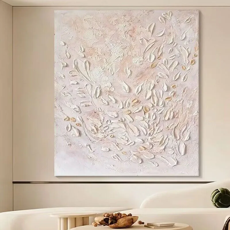 

Современная Абстрактная белая текстура ручной работы Картина маслом украшение для гостиной картина для коридора Настенная роспись для дивана настенный фон