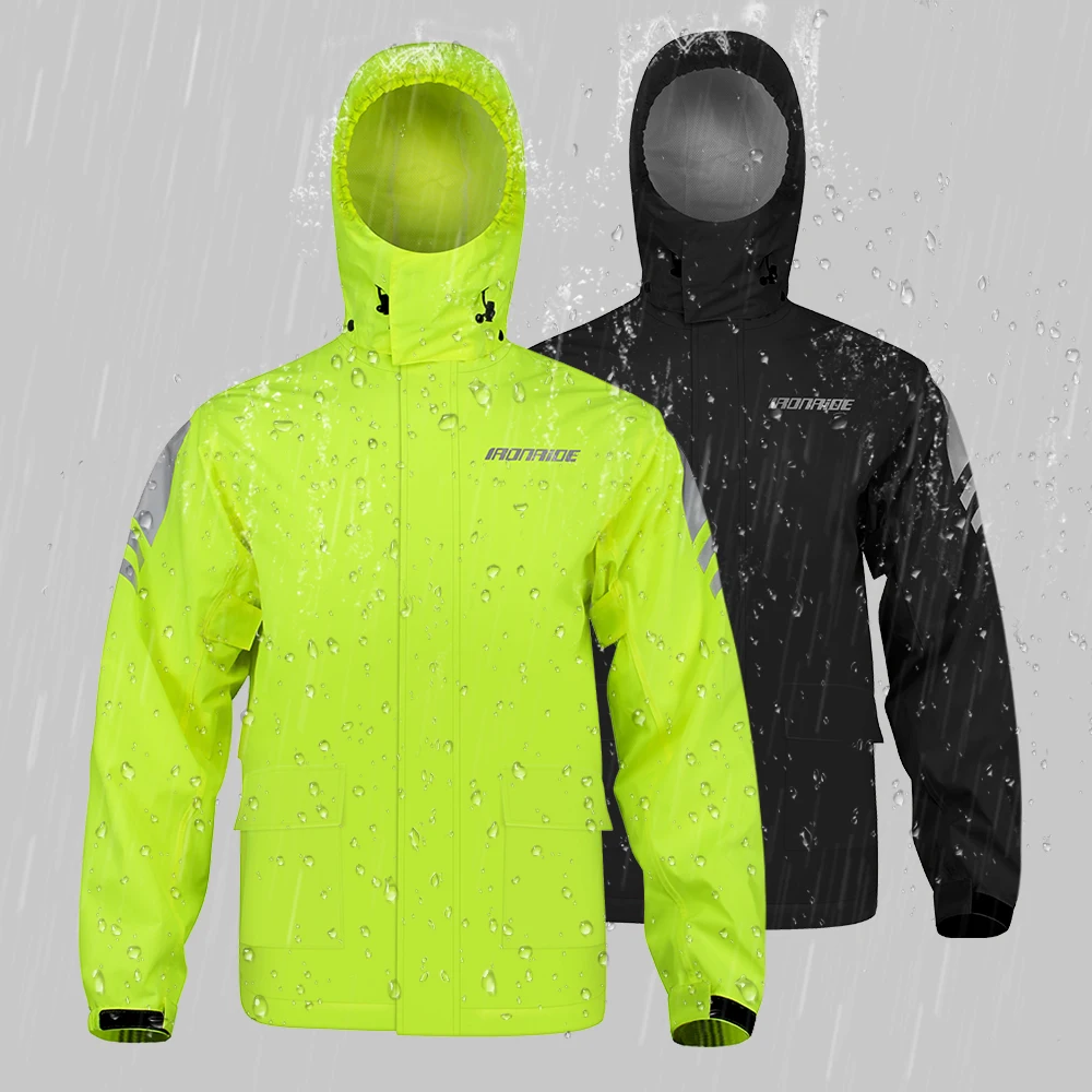 

New Split Waterproof Rain Adult Motorbike Coat Rain Coat Motorcycle Rainsuit Motorcycle Rainwear Suit Reflective Riding Raincoat