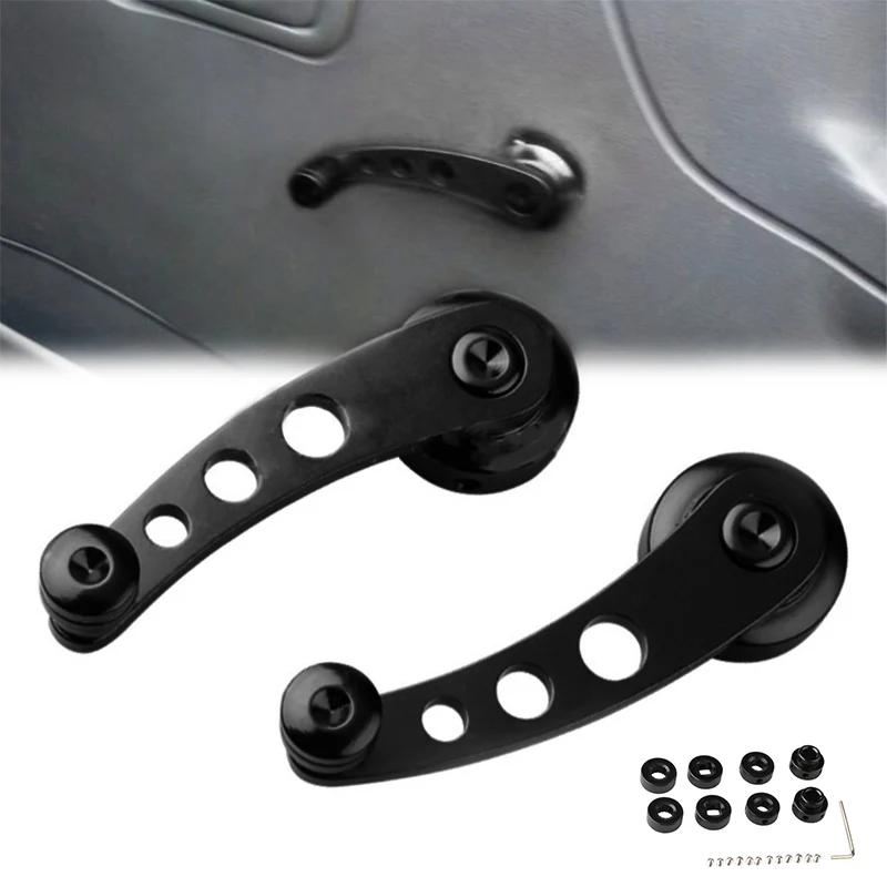 Universal Car Window Close Hand Crank Handle Winder Riser Replacement Aluminum Alloy Manual Auto Window Glass Closer Handle