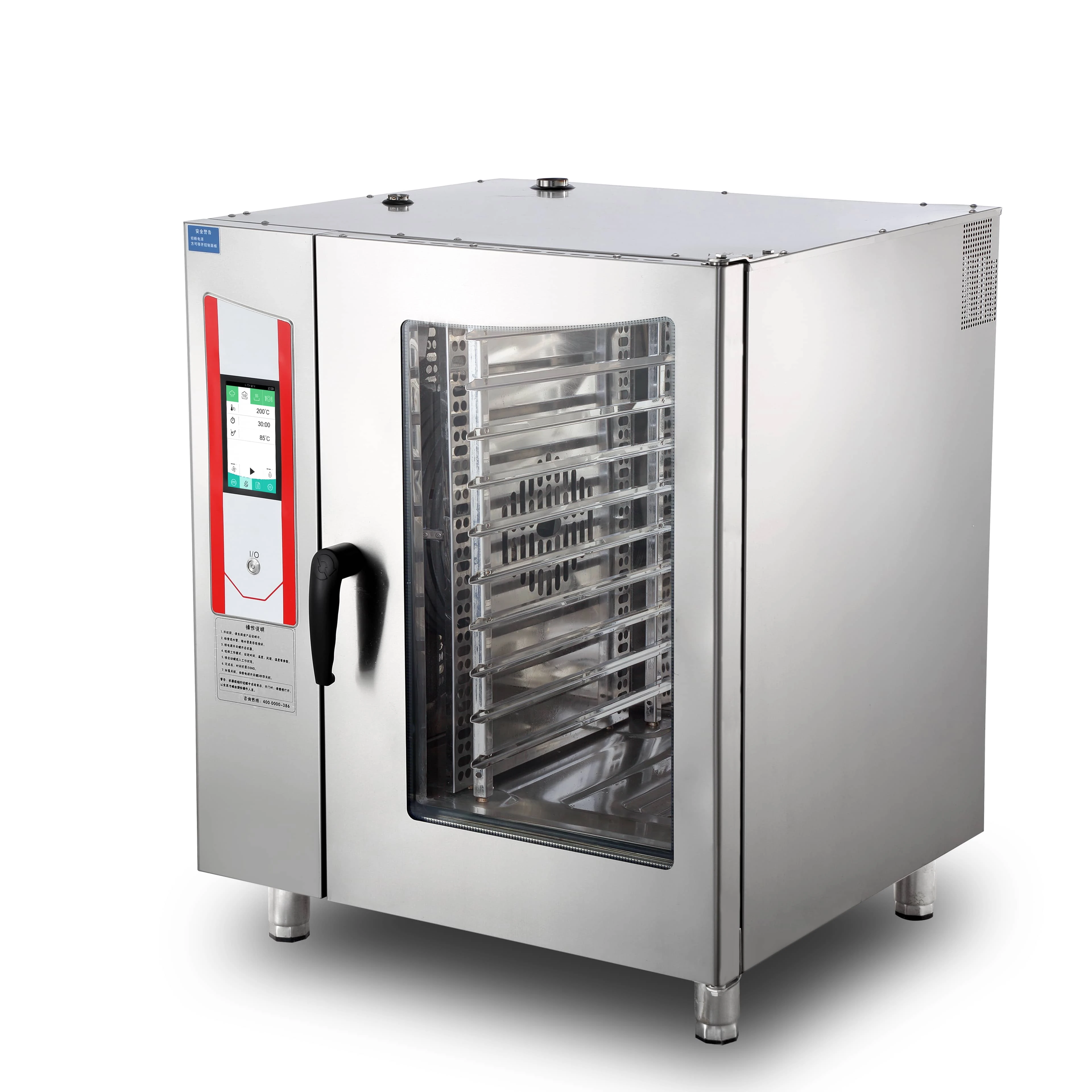 فرن حراري عالي الجودة، مخبز كهربائي تجاري صناعي، أفران مدمجة، 10 طبقات، فرن بيتزا للخبز