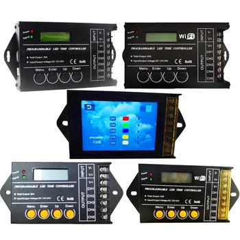 LED time controller TC420 TC421 TC420SJ TC421SJ NL502 12-24V 20A 5 channel WiFi touch screen programmable LED strip timer dimmer