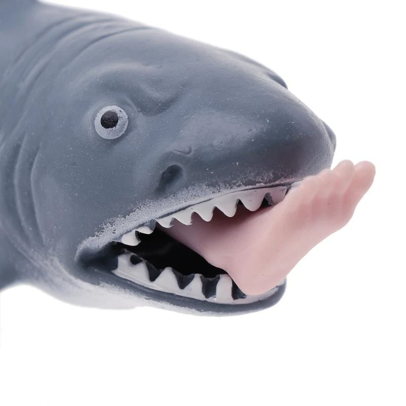 Q0KB Shark Squeeze Vent Toy Fun Stress Reliever Press om Leg Kids Nieuwheid Gift te spugen