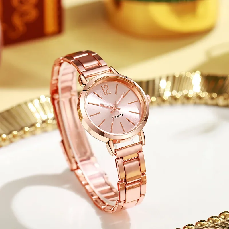 Watch Luxury Women Simple Dial Hollow Strap Fashion Gold Bracelet Quartz Wristwatch Student Ladies Watches Reloj Mujer