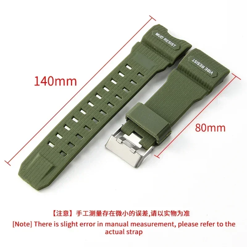 Rubber Watch Strap for Casio G-shock Big Mud King GWG1000 Waterproof Sweat-proof Solar Silicone Watchband Accessories