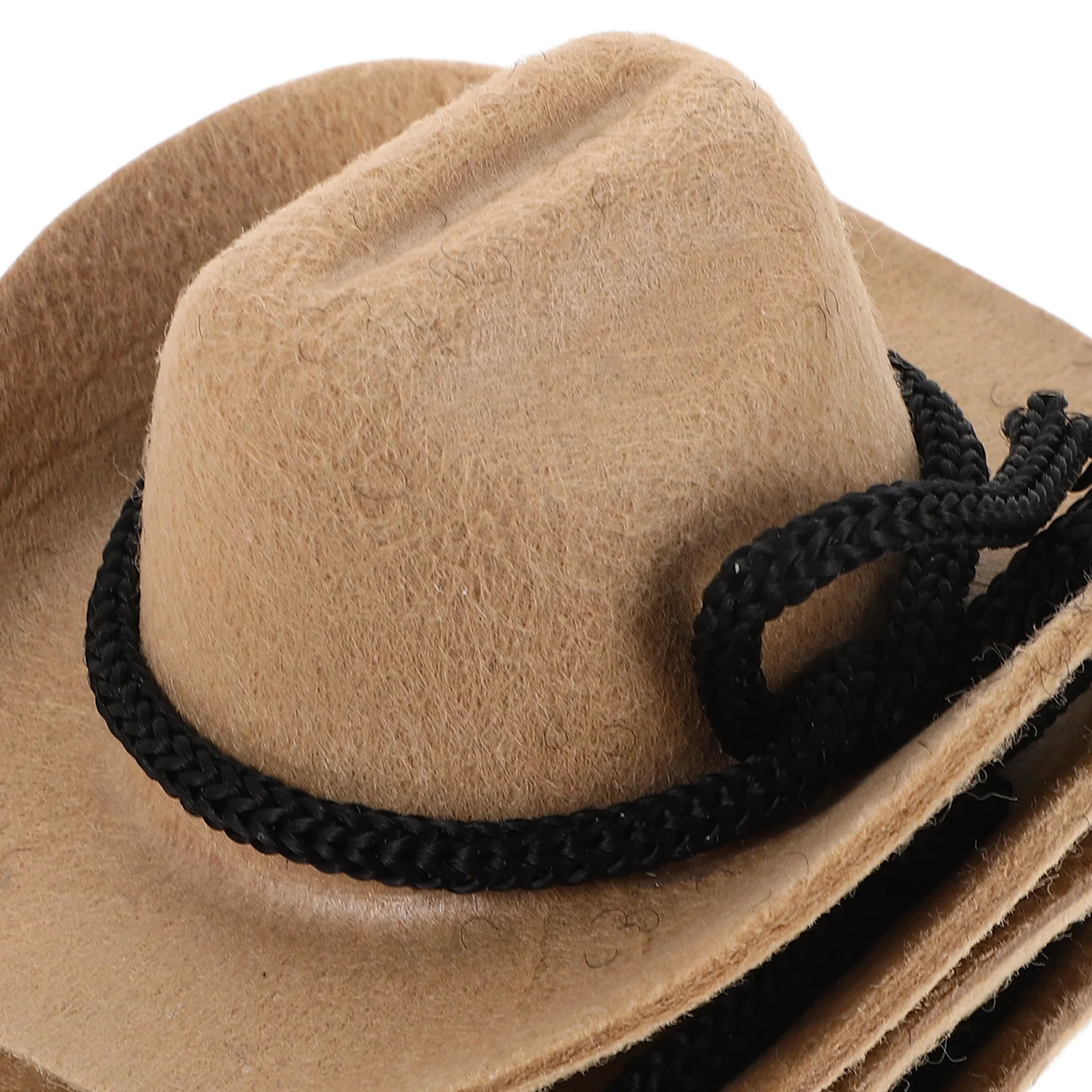 4 قطعة قبعة غربية مصغرة قبعات رعاة البقر الصغيرة الرجعية للحرف اليدوية قبعة صغيرة الحرفية مشروع لوازم ديكور قبعات صغيرة مجموعة