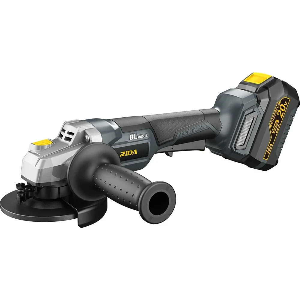 

RIDA tool New design amoladora angular 115mm Metal cutter general polishing Cordless brushless angle grinder