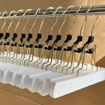 ARLANY-colgador de extensiones de cabello de madera, soporte de almacenamiento de doble cara para postizos, colgador de pantalones para ropa, portador de pantalones, soporte para peluca