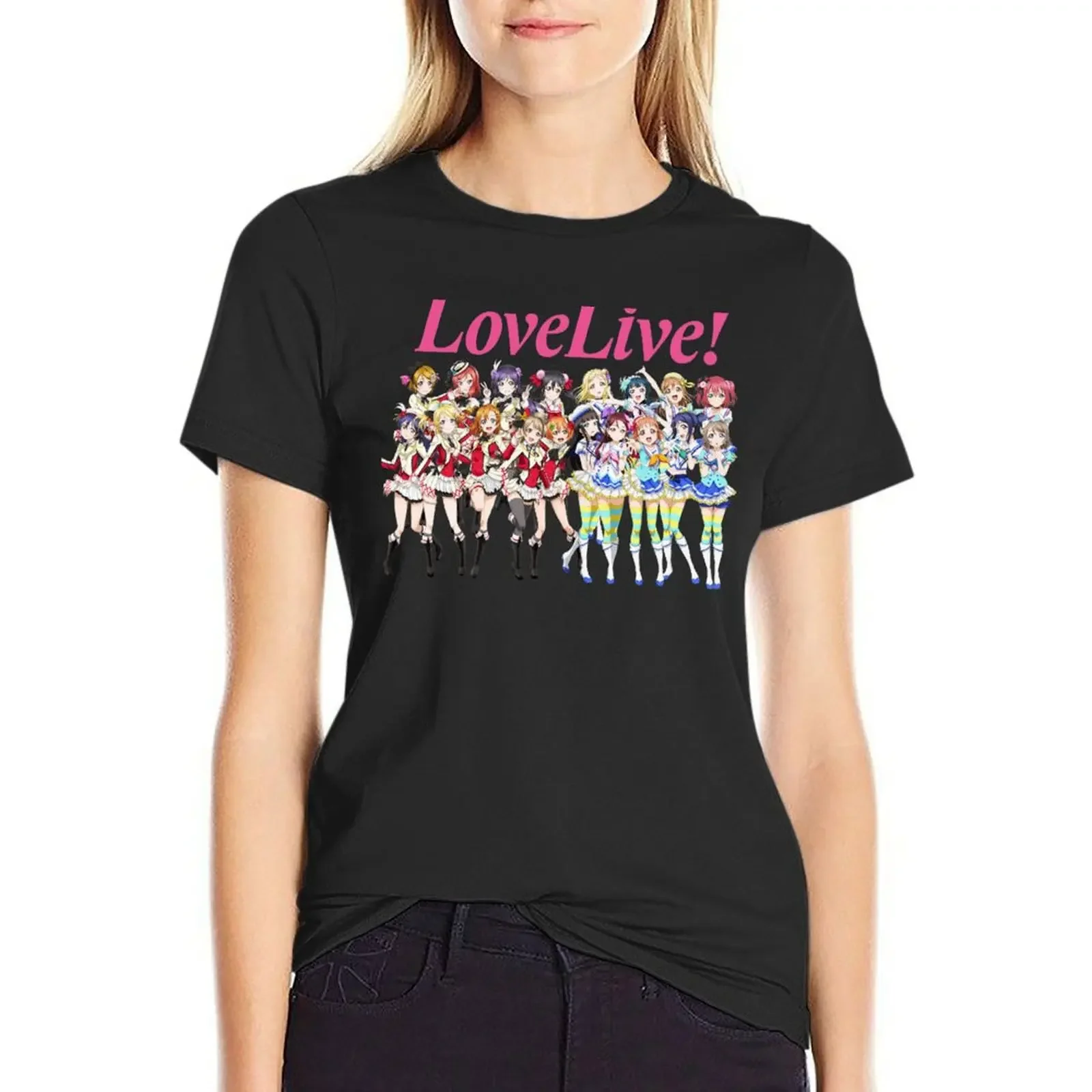 

Love Live Muse and Aquors T-Shirt tees vintage clothes Female clothing summer tops Summer Women's clothing