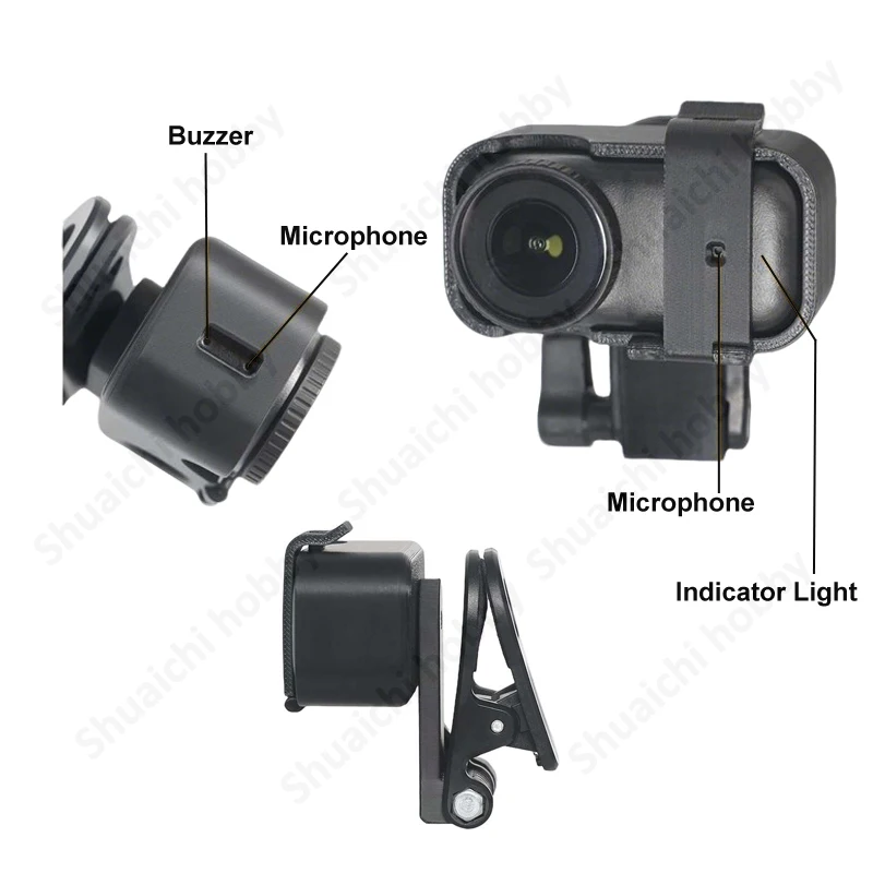 1PCS For DJI NANO Action Camera 360° Rotating Backpack Clip Horizontal/Vertical Shooting Brim Mount for Travel/Cycling/Hiking