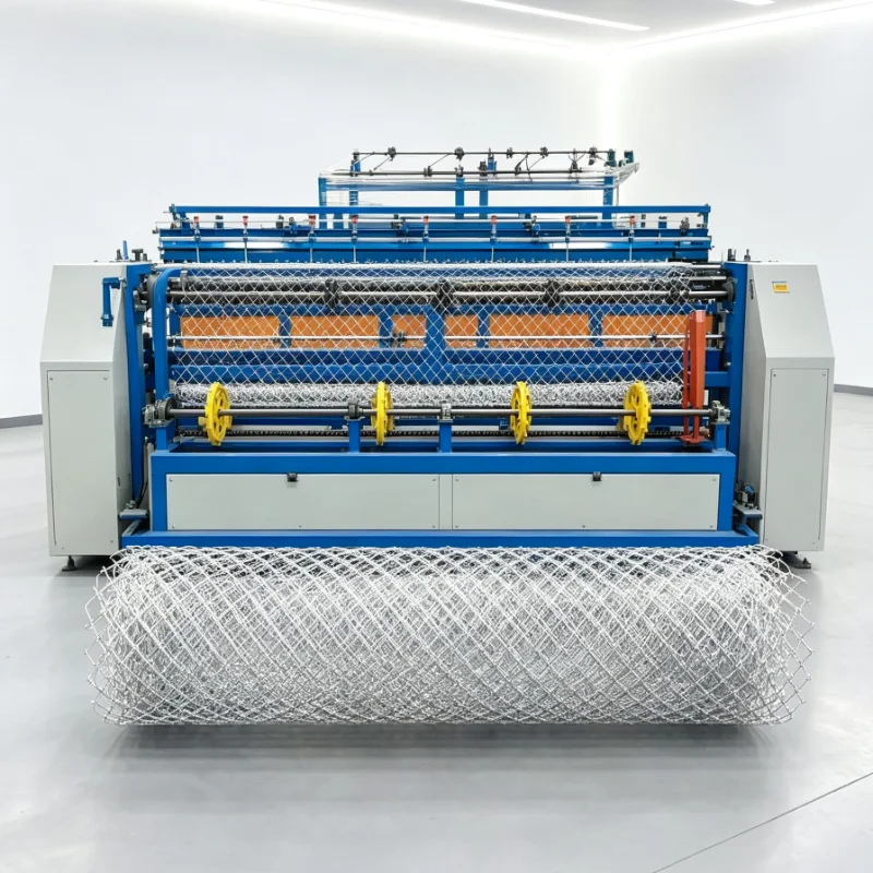 Customized Chain Link Fence Machine Fully Automatic High Speed Steel Wire Netting Weaver For Fencing Production
