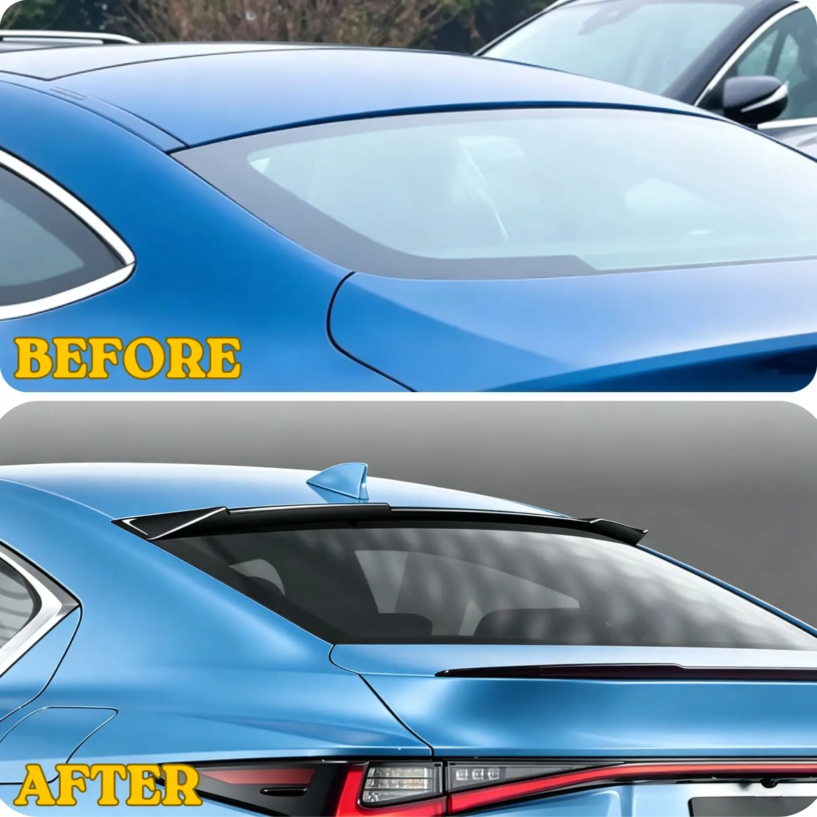 For Lexus IS 2021-2026 Car Rear Roof Spoiler Glossy Black Carbon Fiber Painted Wing Car Accessories Body Kit Spoiler ABS Plastic