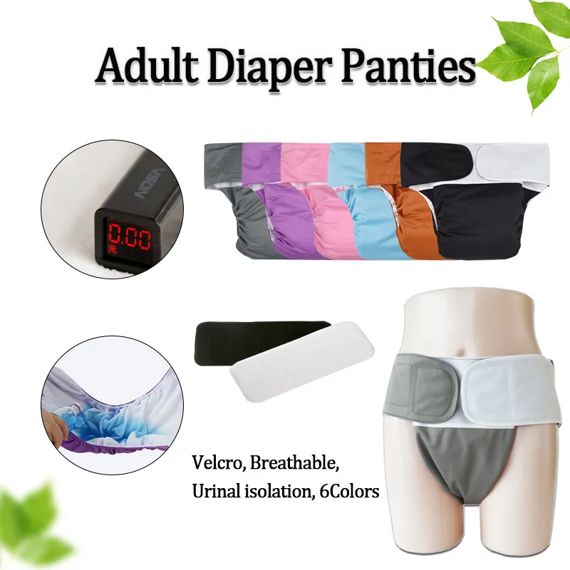 

Adult Diaper Panties Washable Diapers Reusable Breathable Waterproof Diaper Velcro Style