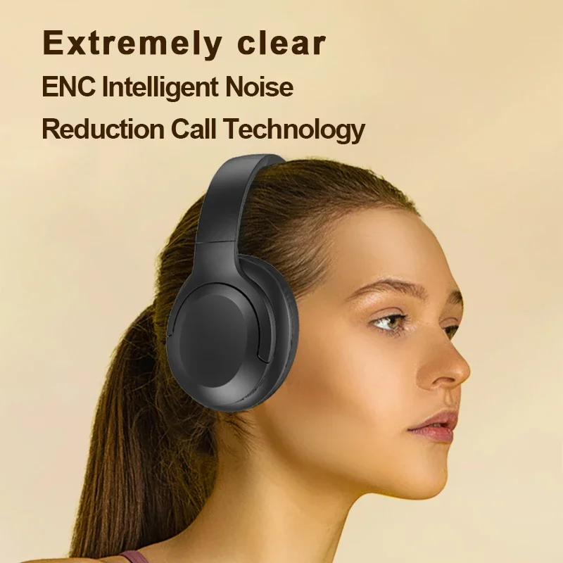 2024 ANC Noise Canceling Headphones Over-Ear Foldable Gaming Headset Wireless Bluetooth Earphone Stereo Music for Games Sports