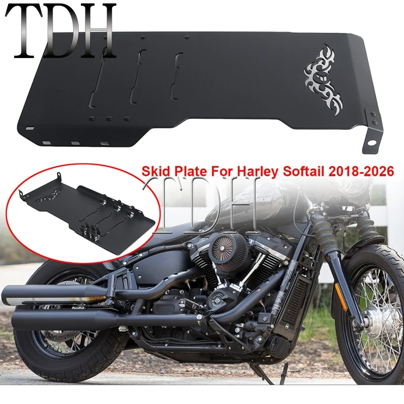Protector Inferior de Motor (Belly Pan) para Harley Softail Low Rider ST FXLRST FXLRS FXLR - Cubierta de Protección de Chasis y Motor para Motocicleta