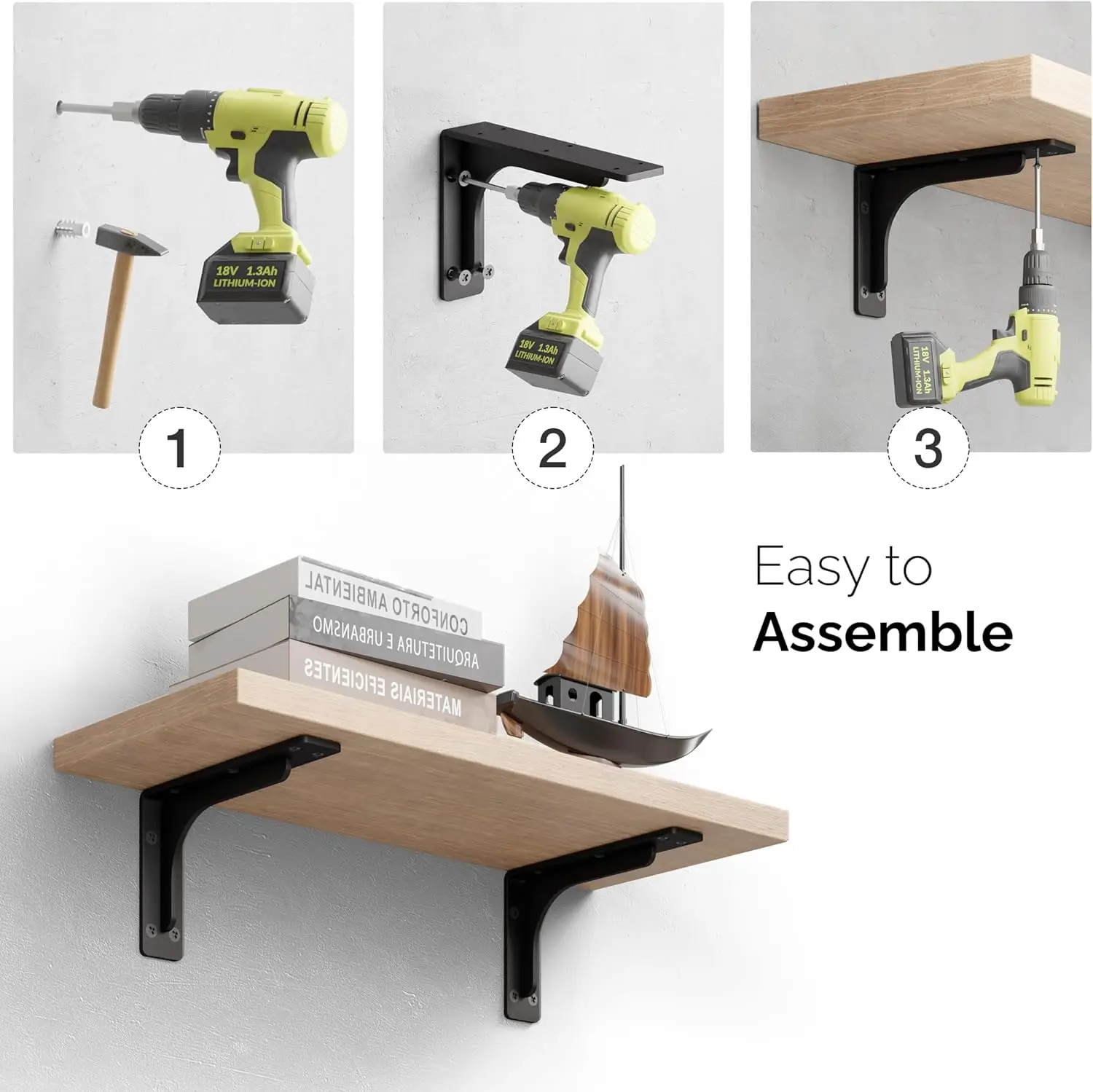 

1 шт. сверхмощный кронштейн, грузоподъемность 300/600 фунтов, настенный монтаж из нержавеющей стали для плавающих полок/сделай сам/столешниц
