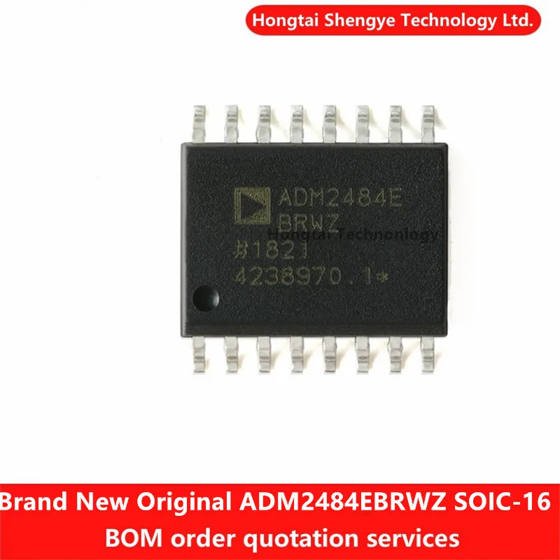 New original ADM2484EBRWZ-REEL7 SOP-16 Full/Half Duplex RS-485 Transceiver Chip