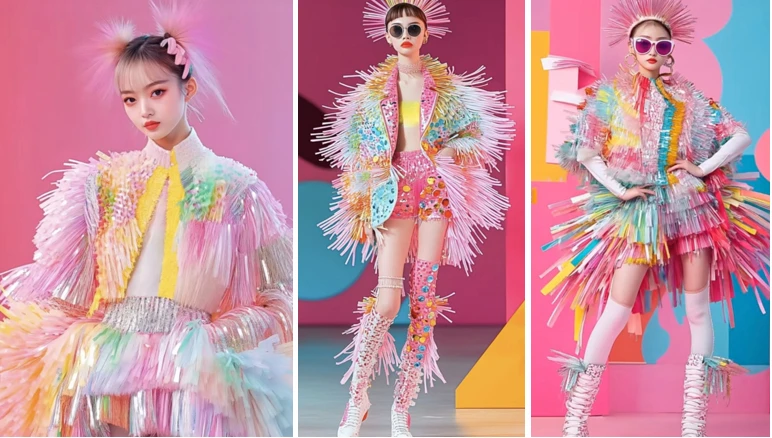 レーザーレインボーキャンディパフォーマンスコスチュームサービス商業パフォーマンストーナメント景勝地服コスプレスーツ