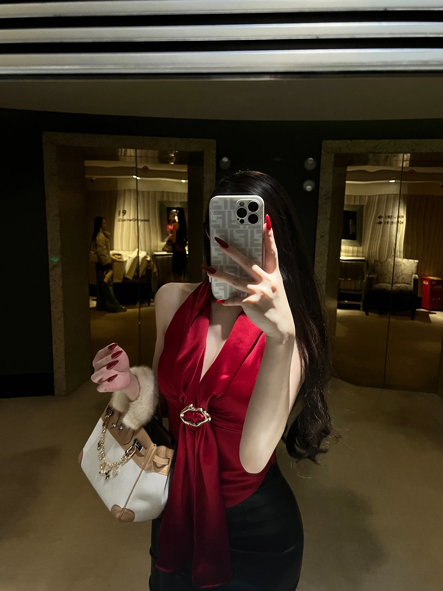 

Женский модный жилет Ele Red из ацетата с эффектом легкости и премиального качества, с V-образным вырезом и застежкой-молнией