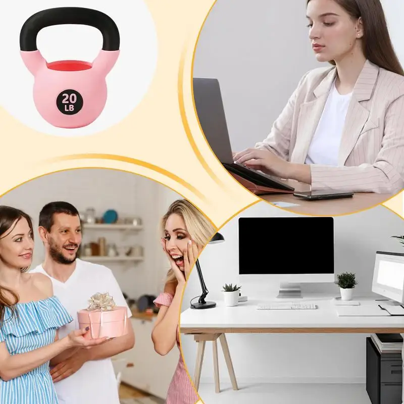 حامل قلم للمكتب على شكل كيتل بيل منظم تخزين أقلام الرصاص ملحقات مكتبية ممتعة للنساء والرجال والكبار للياقة البدنية