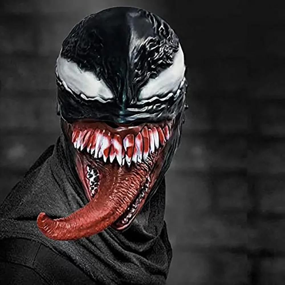 Halloween horror latex super anime role-playing mask monster full face mask superhero character mask long tongue Halloween party