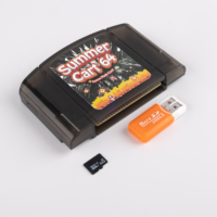 Summered Carted 64 LED RGB SC64 Open Source N64 32GB Game Cartridge Card for Nintendo 64 Video Game Card 5000 in 1 & 64DD Games