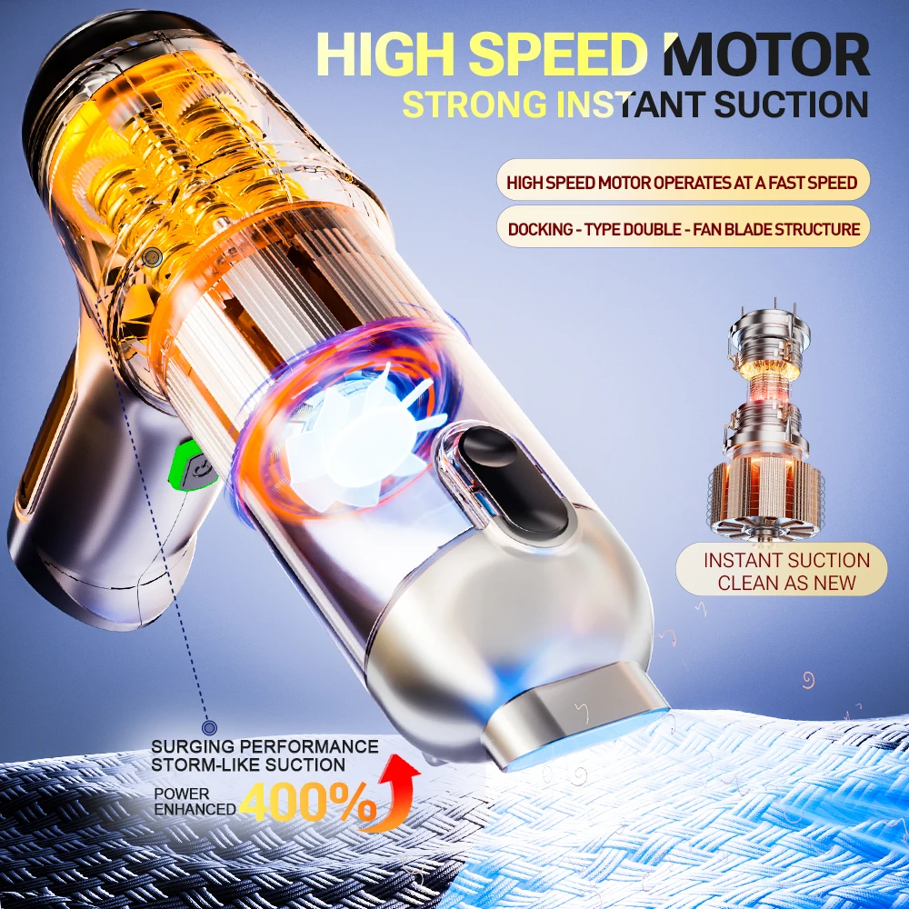 SZUK New 638000PA Mini Car Vacuum Cleaner Cordless Powerful for Home Handheld Blower for Car Cleaner Portable Car Vacuum Cleaner gallery 2