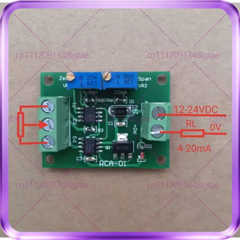 2pcs Potentiometer Resistance 1k/5k/10k/50k to 4-20ma Current Signal Module XTR115 Transmitter