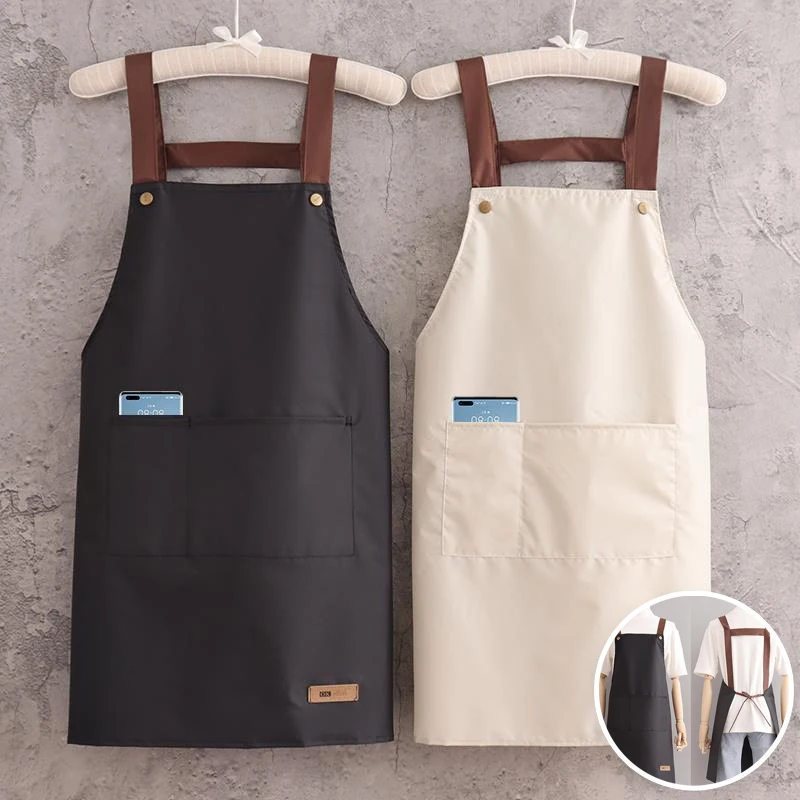 Delantal de cocina multiusos, impermeable, a prueba de aceite, para cocinar, asar, bata de trabajo para adultos, industria de Catering, diseño Simple y elegante