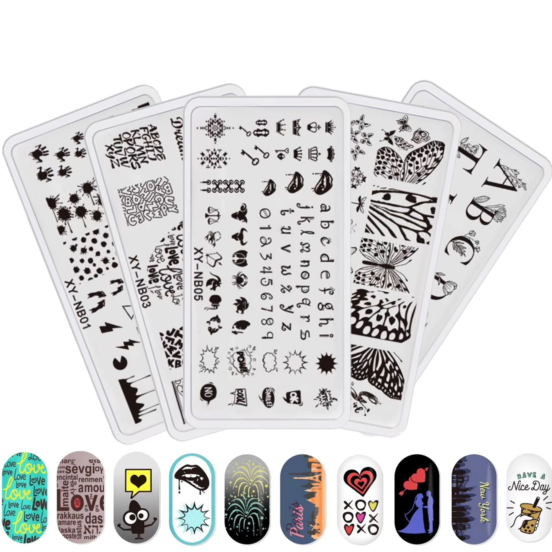 

Christmas Character Nail Stamp Cartoon Mix Nail Stamping Plate for Nail Art Manicure Image Transfer TemplateNails Stencil