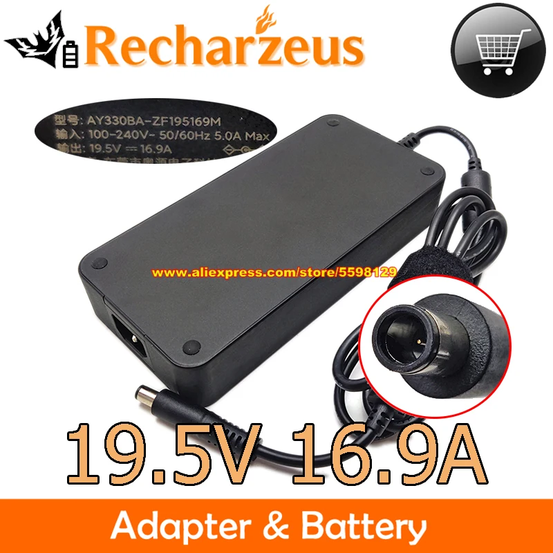 Genuine 330W AC Adapter AY330BA-ZF195169M Laptop Charger 19.5V 16.9A For XIAOMI REDMI G PRO 2022 3070TI Power Supply 7.4x5.0mm