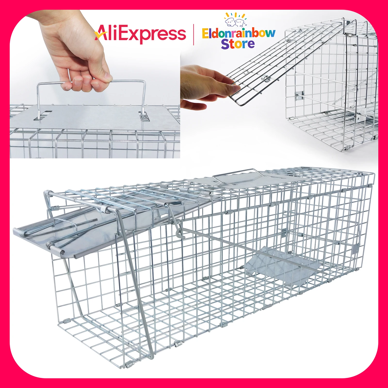 Humane Live Animal Trap for Cats and Rodents