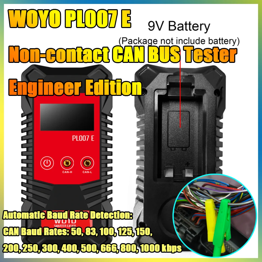 

Новый WOYO PL007E бесконтактный детектор CAN BUS с автоматическим распознаванием электросистемы автомобиля, профессиональное диагностическое оборудование, инструмент