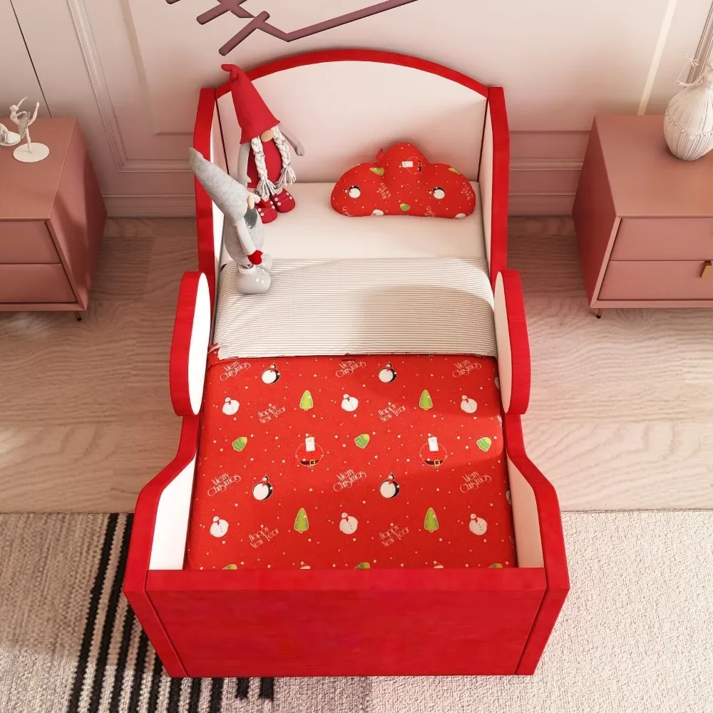 Letto per bambini rotondo, letto per bambini con binario e testata rotonda