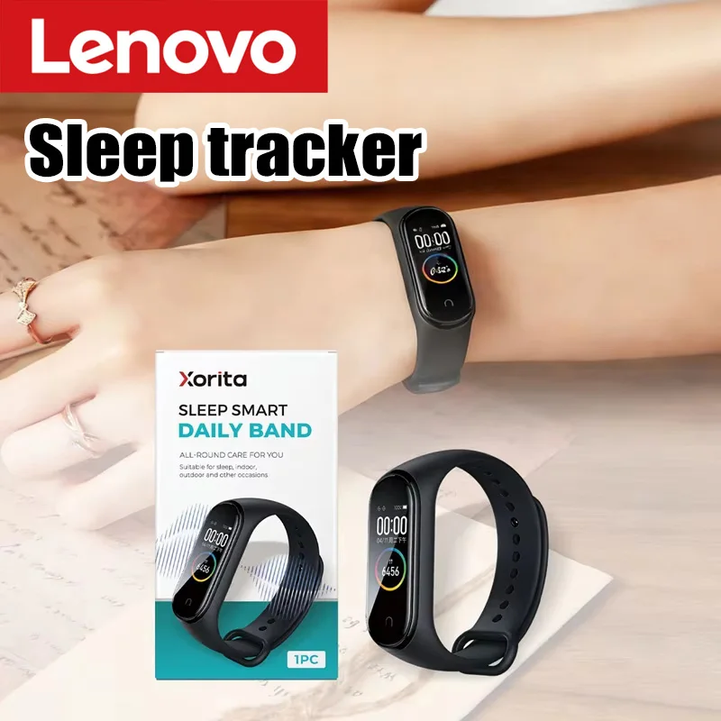 Lenovo Sleep tracker Collects and Tracks Sleep Data Monitors Deep Light Sleep Comfortable to Wear and Portable View on Mobile