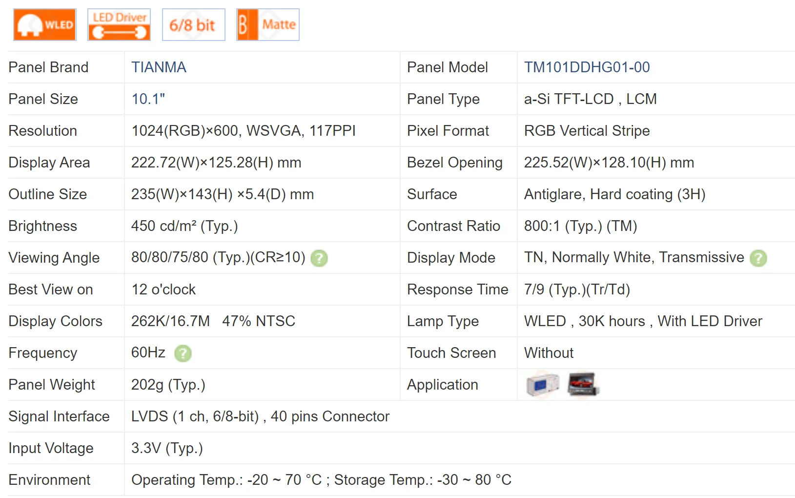 TM101DDHG01-00 TM101DDHG01 10.1 นิ้วจอ LCD,ใหม่และต้นฉบับ,100% ทดสอบก่อนจัดส่ง