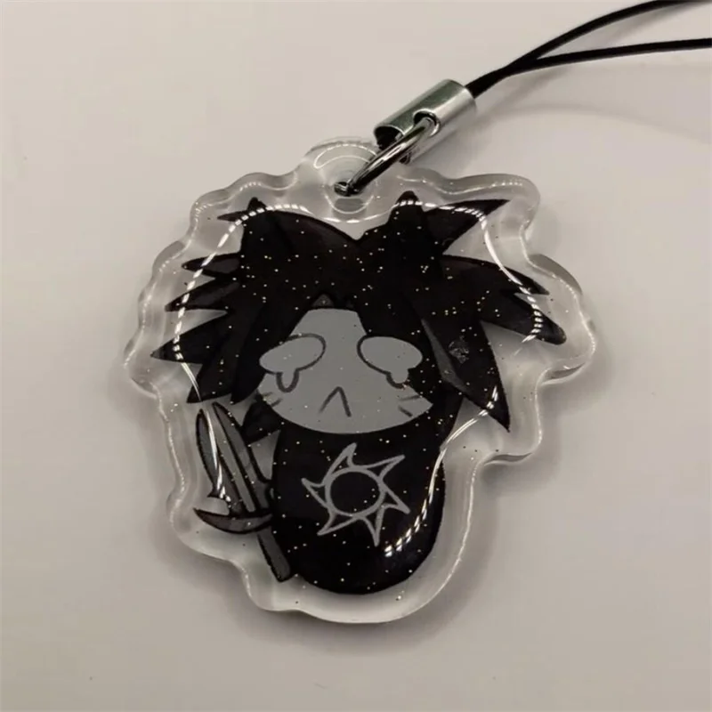 Q - Version Forsaken Two Time Double Sided Glitter Epoxy Acrylic Phone Charm Cute cartoon game Character pendant