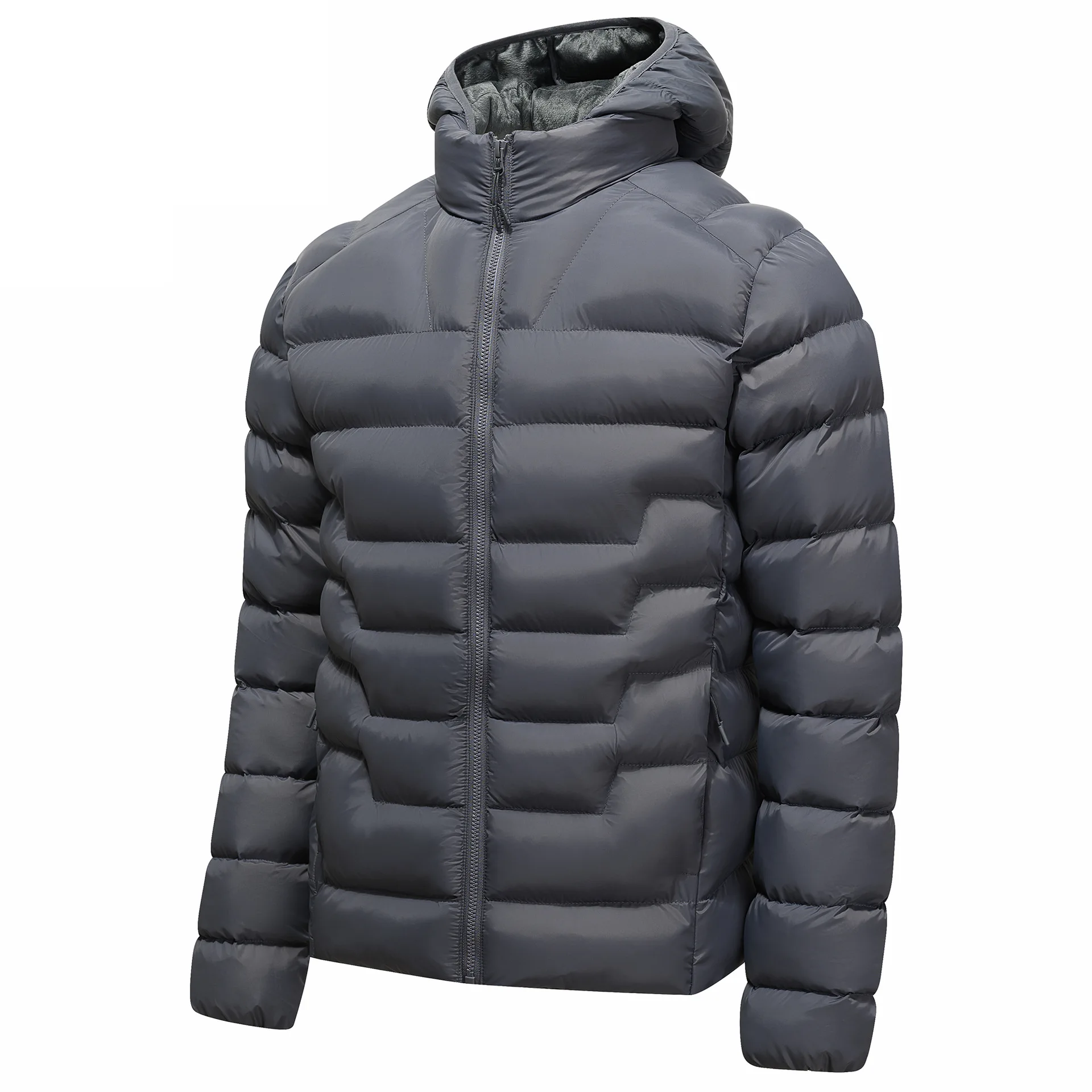 Men Hooded Lightweight Down Jackets New Fashion Multi Grid Casual Parkas Male Slim Fit Warm Coats Trendy Winter Parkas Size 4XL