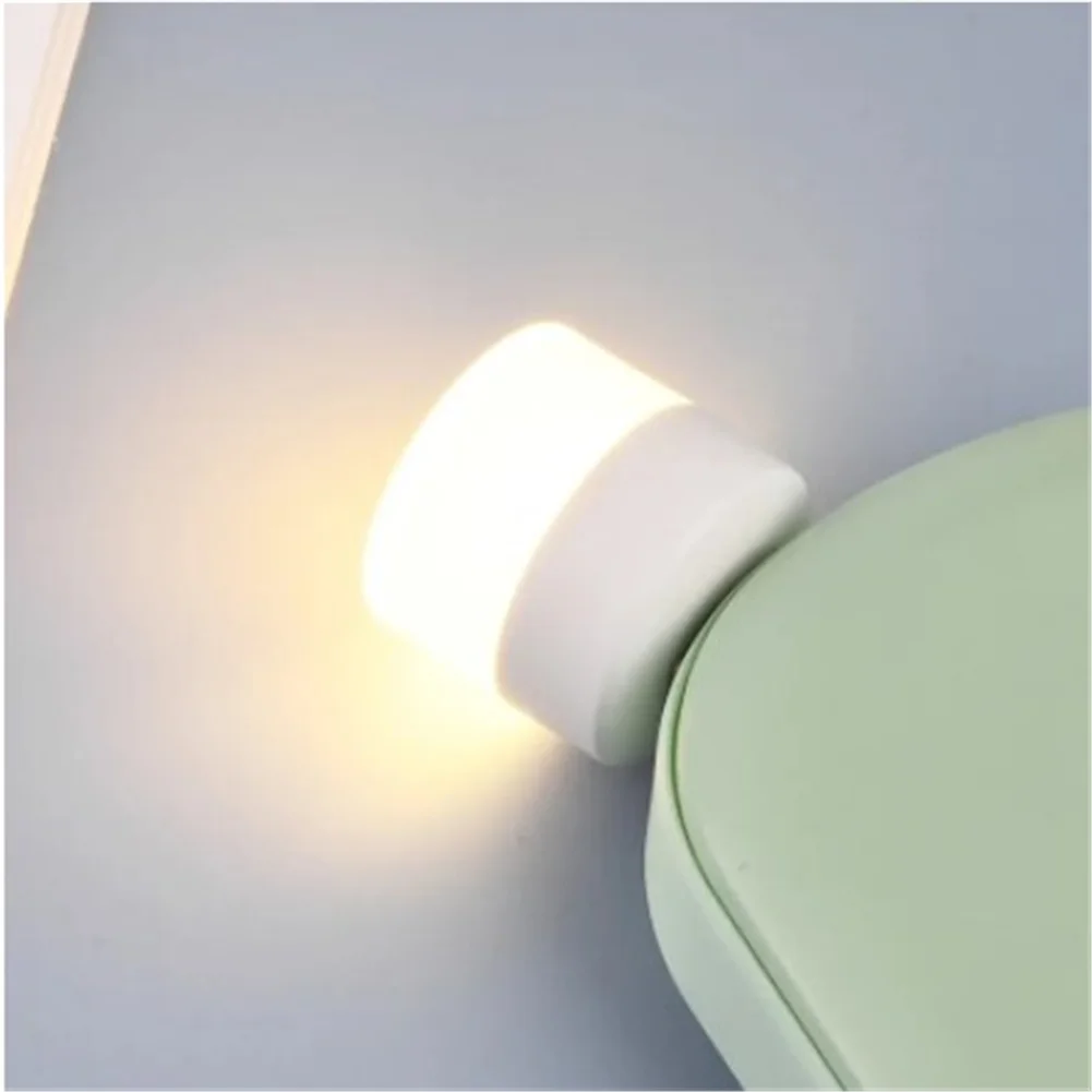 Usb Plug Night Light Portable Book Led Eye Protection Reading Light Small Round Night Light Computer Mobile Power Charging Lamp