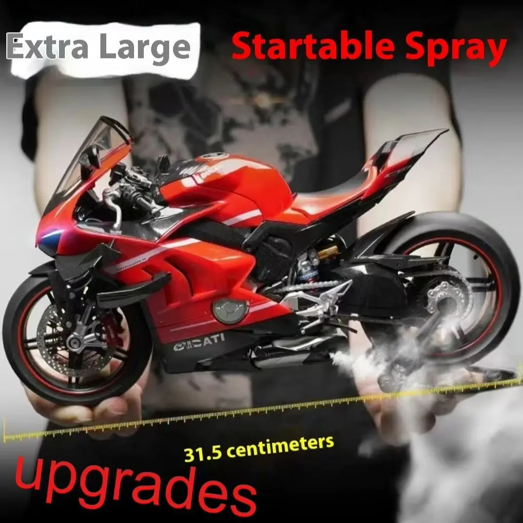 

For 1:7 Ducati V4S aluminum alloy motorcycle simulation casting metal street motorcycle model can be sprayed