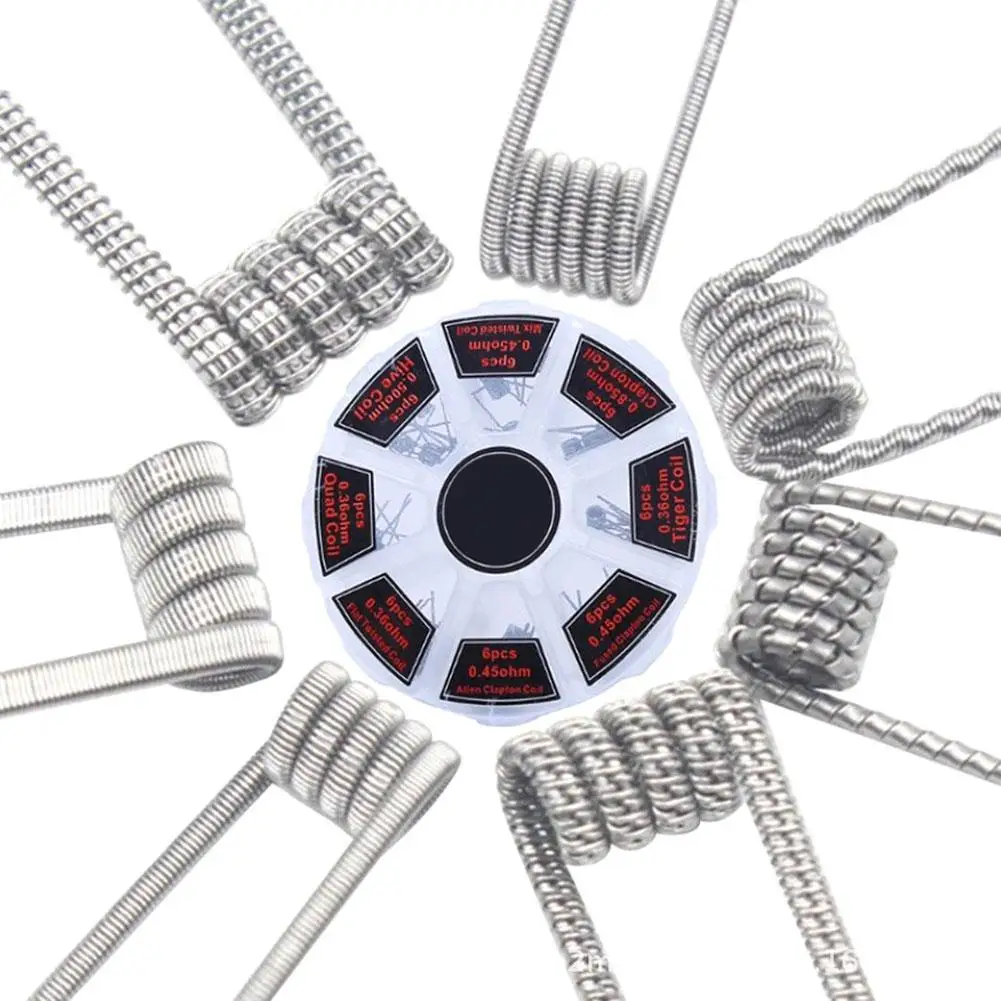 48 Pcs/Set 8-in-1 Resistance Wire Iron Chromium Aluminum Heating Wire Multifunctional Heat Resistant Support Wire Preformed Coil