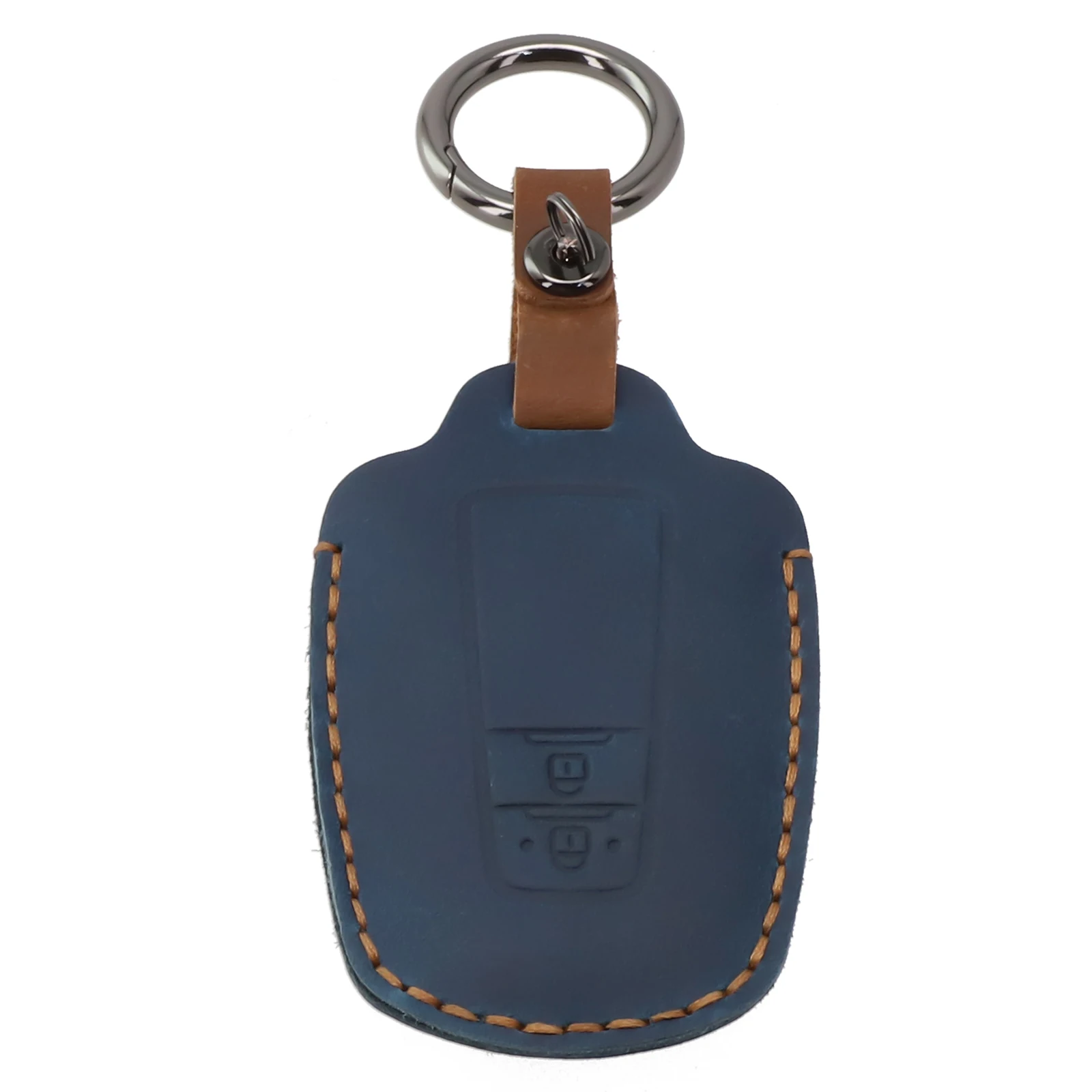 Stylish Leather Remote Key Case Cover Designed for Toyota For Corolla For Camry For RAV4 Excellent Touch Blue/Brown