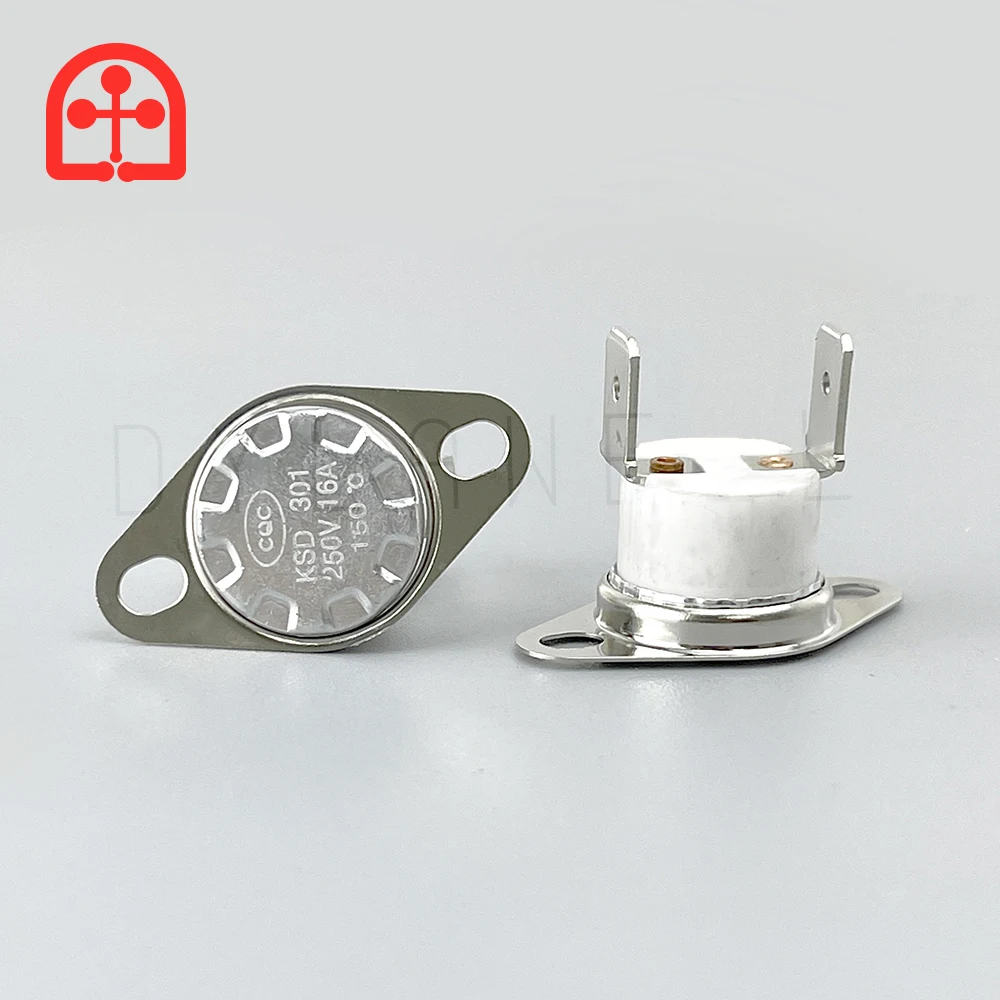 KSD301 302 250V 16A NC 40 to 150 Ceramic Temperature Control Switch 95 150 85C Overheat Protector with Adjustable ring